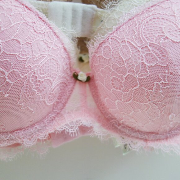 Jessica Simpson 3-Pack Lace Push up Bras Set Eyelash Pink Cream Beige (34C) NWT! - Picture 2 of 10